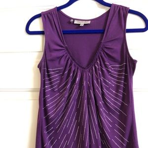 Purple (raspberry) V-neck Top w/shimmer. Sz XS/S